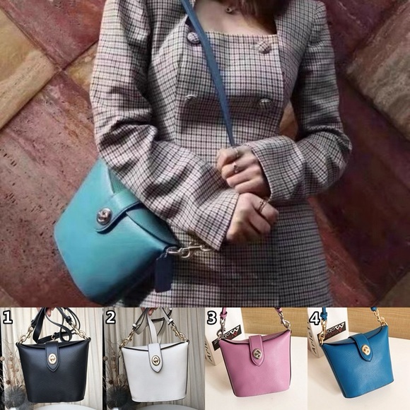 Coach New with card care Addie Crossbody Refined pebble leather Vivid Bl… - Picture 16 of 16